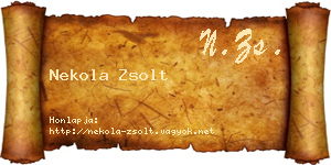 Nekola Zsolt névjegykártya